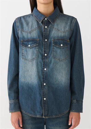 IVY - Ora Denim Skjorte Wash Melilla - Denim Blue